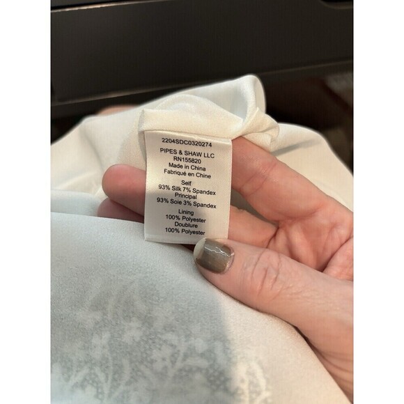 Veronica Beard Desio Mini Dress Green Cream Floral Print 2 - Picture 11 of 12